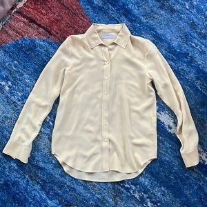 Everlane silk button down shirt